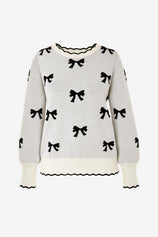 Womens White Long Sleeve Sweater | CicyBell