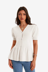 Womens White Knit Sweaters 1