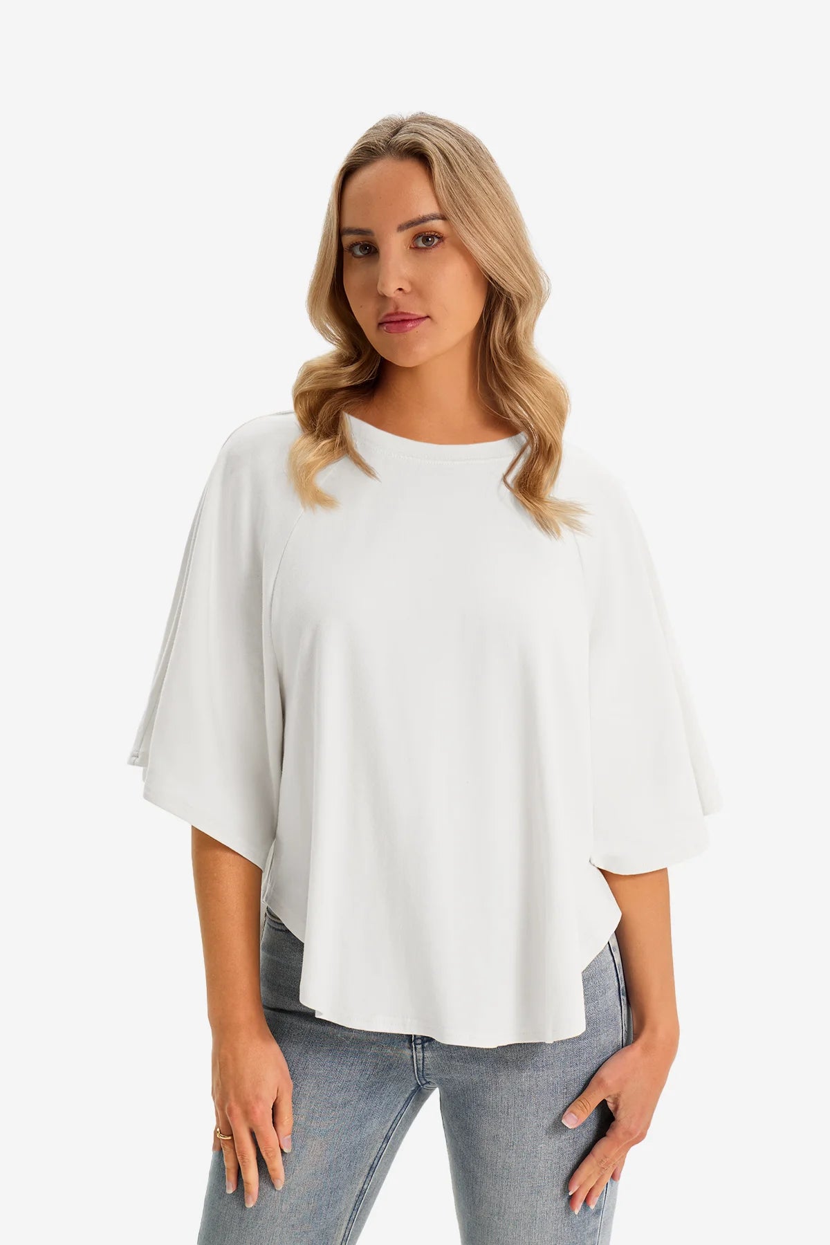 Womens White Summer Oversized T-shirts 1
