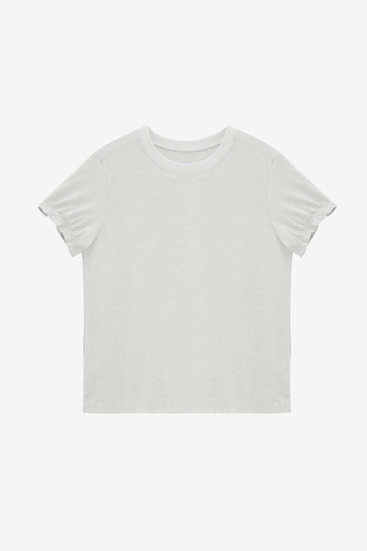 Womens White Ruffle Short Sleeve T Shirt | CicyBell