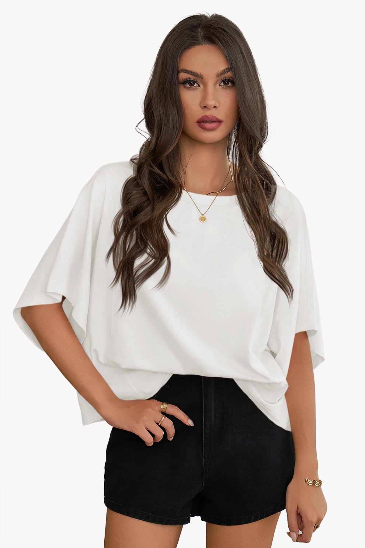 Womens White Oversized T Shirts 1