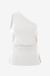 Womens White One Shoulder Tank Tops | CicyBell