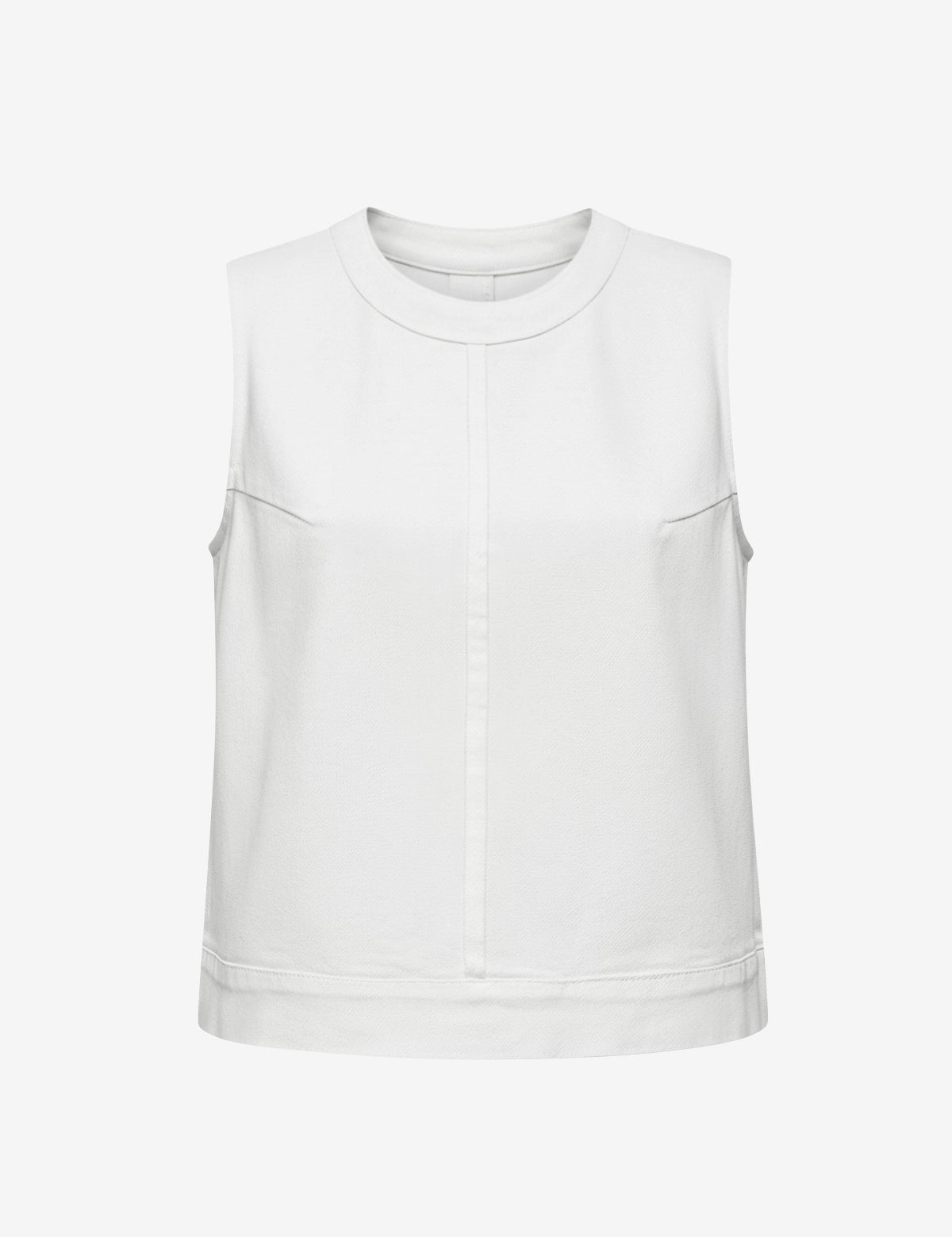 Womens White Denim Vest 2