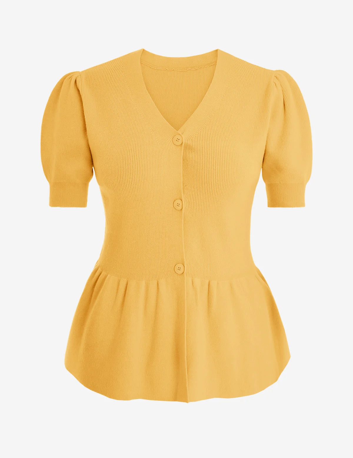 Womens Yellow Knit Sweaters 2