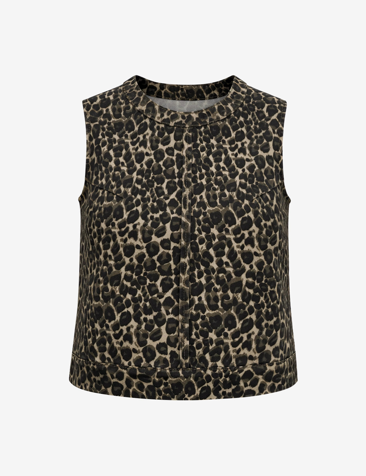 Womens Leopard Denim Vest 2