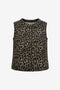 Womens Leopard Denim Vest 2