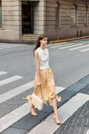 Womens White Mock Neck Satin Tank Tops 3
