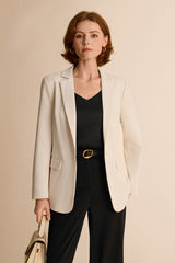 Cicy Bell Womens Apricot Casual Work Blazers