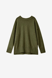 Womens Army Green Casual Long Sleeve Sweaters | CicyBell