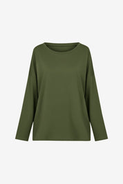 Womens Army Green Oversized Long Sleeve T Shirts | CicyBell
