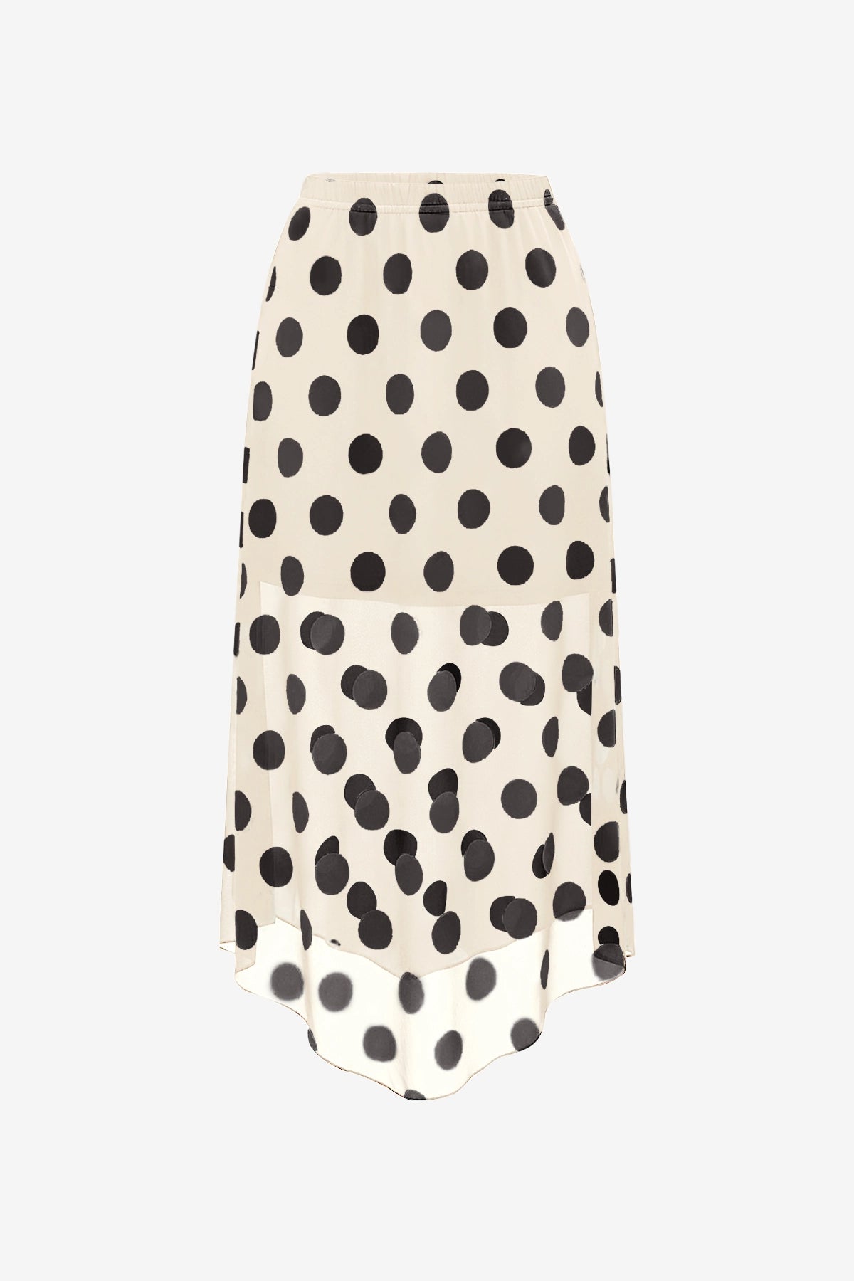 Womens Beige Summer Polka Dots Midi Skirt | CicyBell