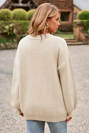 Womens Beige Oversized Chunky Cardigan Sweaters | CicyBell