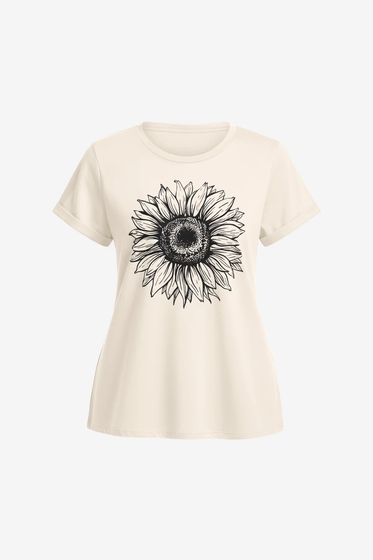Women's Beige T Shirts Short Sleeve | CicyBell