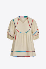Womens Beige Summer Babydoll Tops | CicyBell
