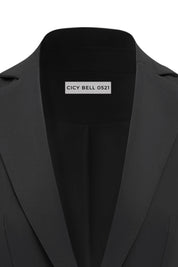 CICY BELL 0521 Womens Black Casual Work Blazers
