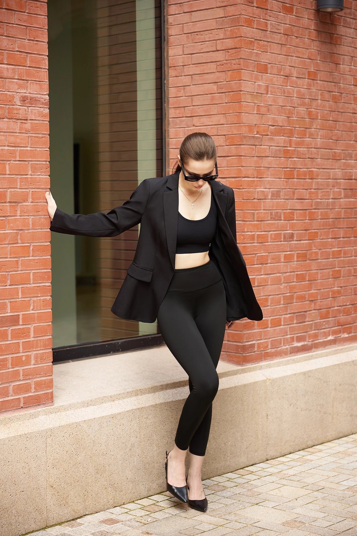 Cicy Bell Womens Black Casual Work Blazers