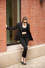 Cicy Bell Womens Black Casual Work Blazers