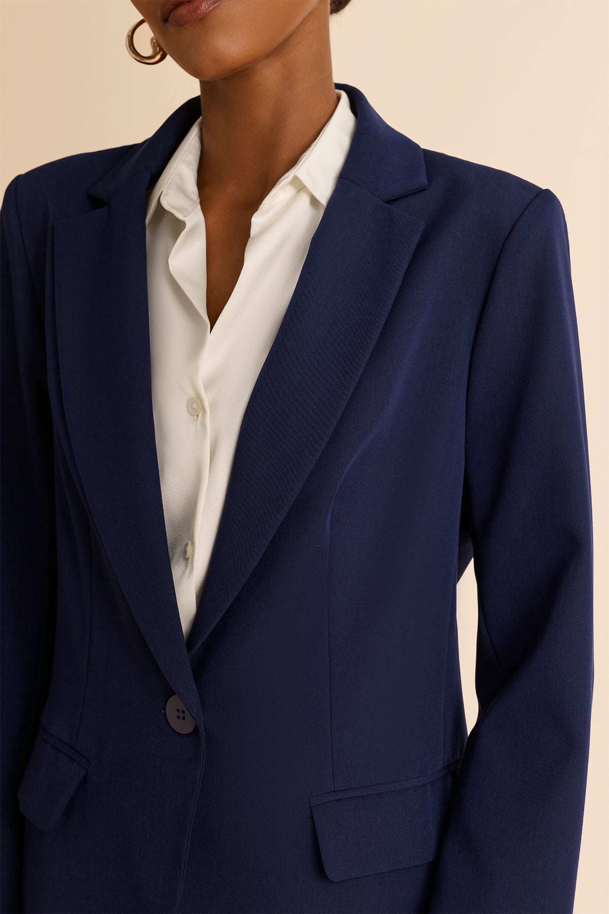 Cicy Bell Womens Black Casual Work Blazers