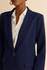 Cicy Bell Womens Black Casual Work Blazers