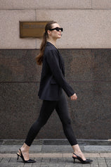 Cicy Bell Womens Black Casual Work Blazers