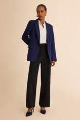 Cicy Bell Womens Black Casual Work Blazers