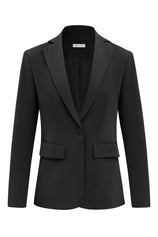 Cicy Bell Womens Black Casual Work Blazers