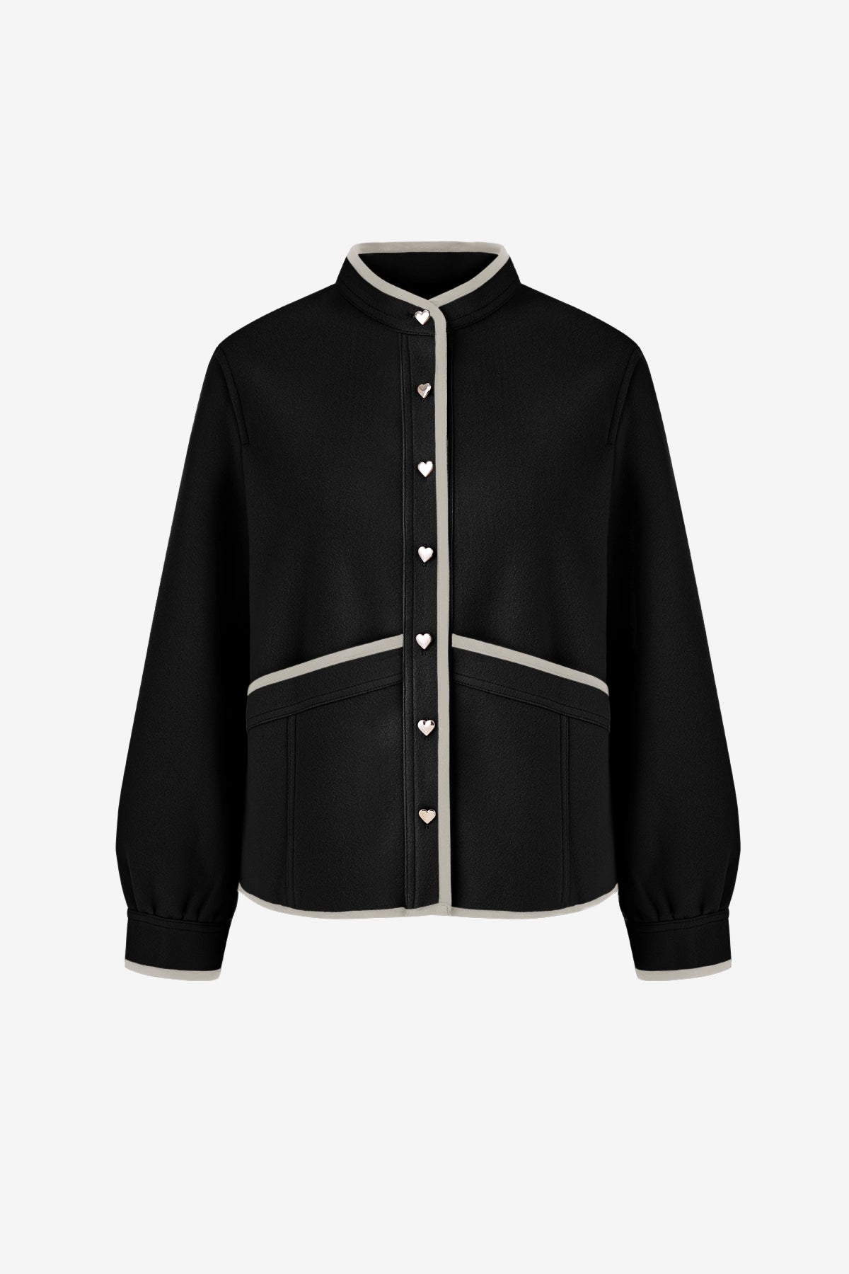 Womens Black Button Down Bomber Jackets | CicyBell