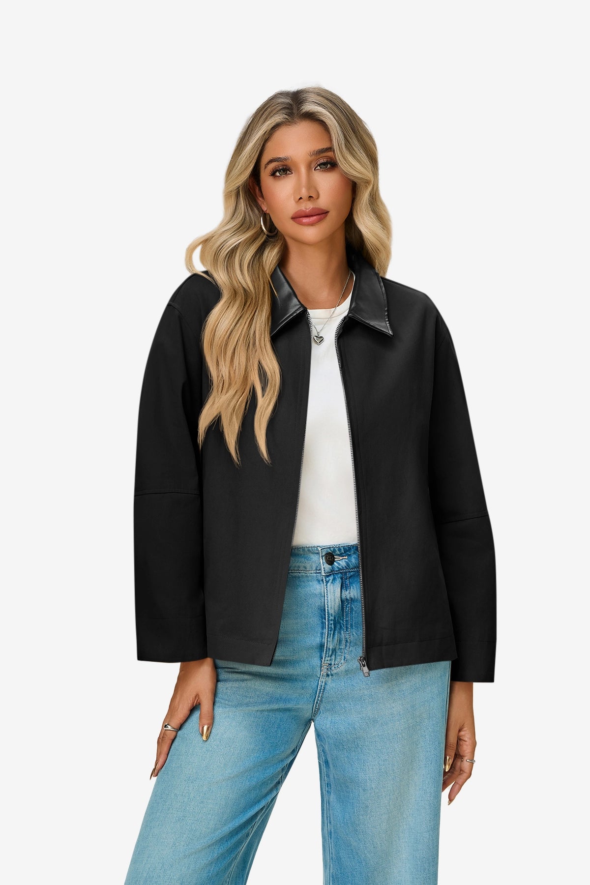 Womens Black Oversized Fall Jackets | CicyBell
