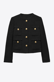 Womens Black Cropped Jackets | CicyBell