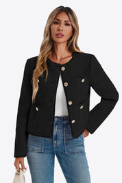 Womens Black Cropped Jackets | CicyBell