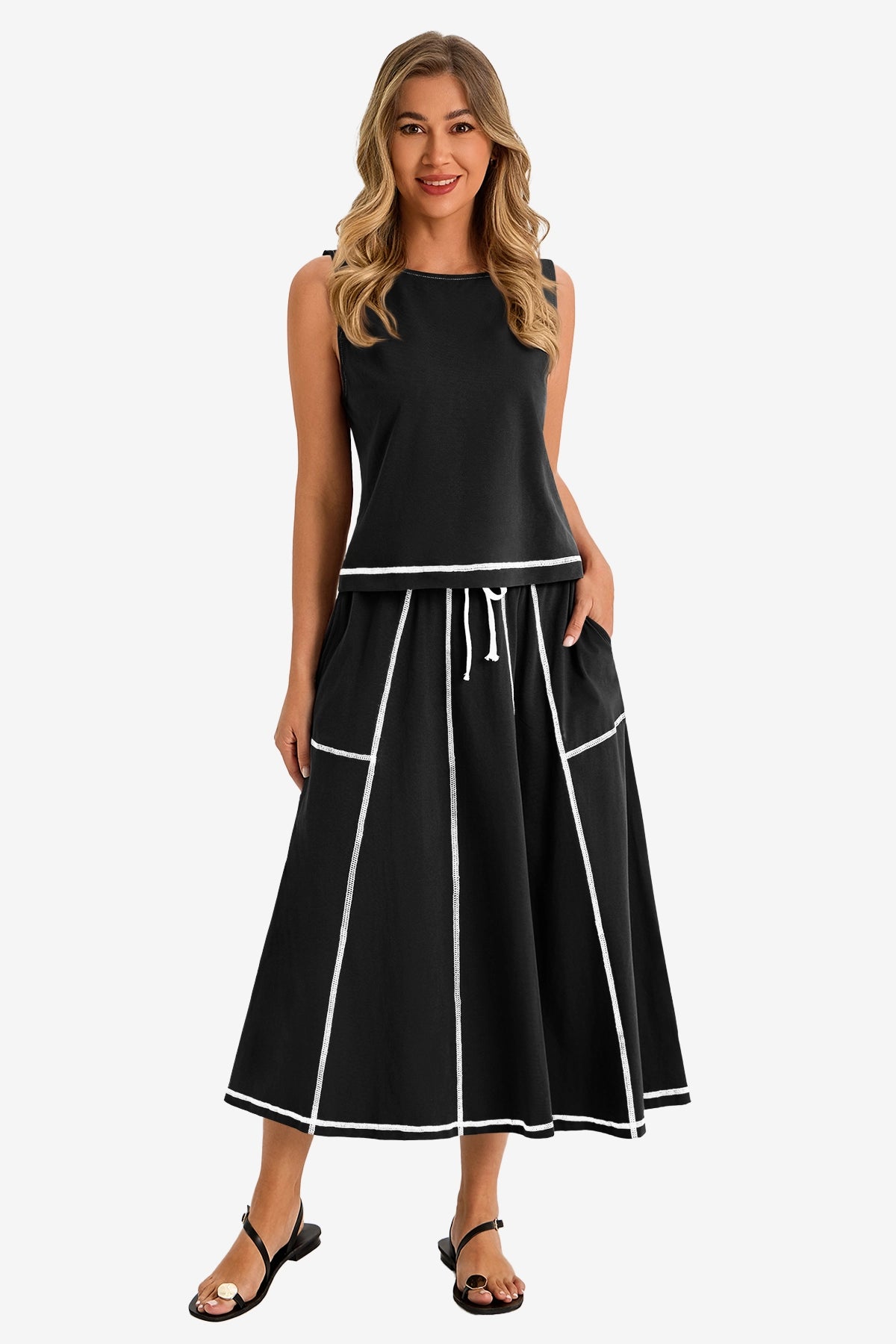 Womens Black Summer 2 Piece Outfits | CicyBell