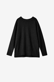 Womens Black Casual Long Sleeve Sweaters | CicyBell