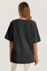 Womens Black Oversized T Shirts | CicyBell