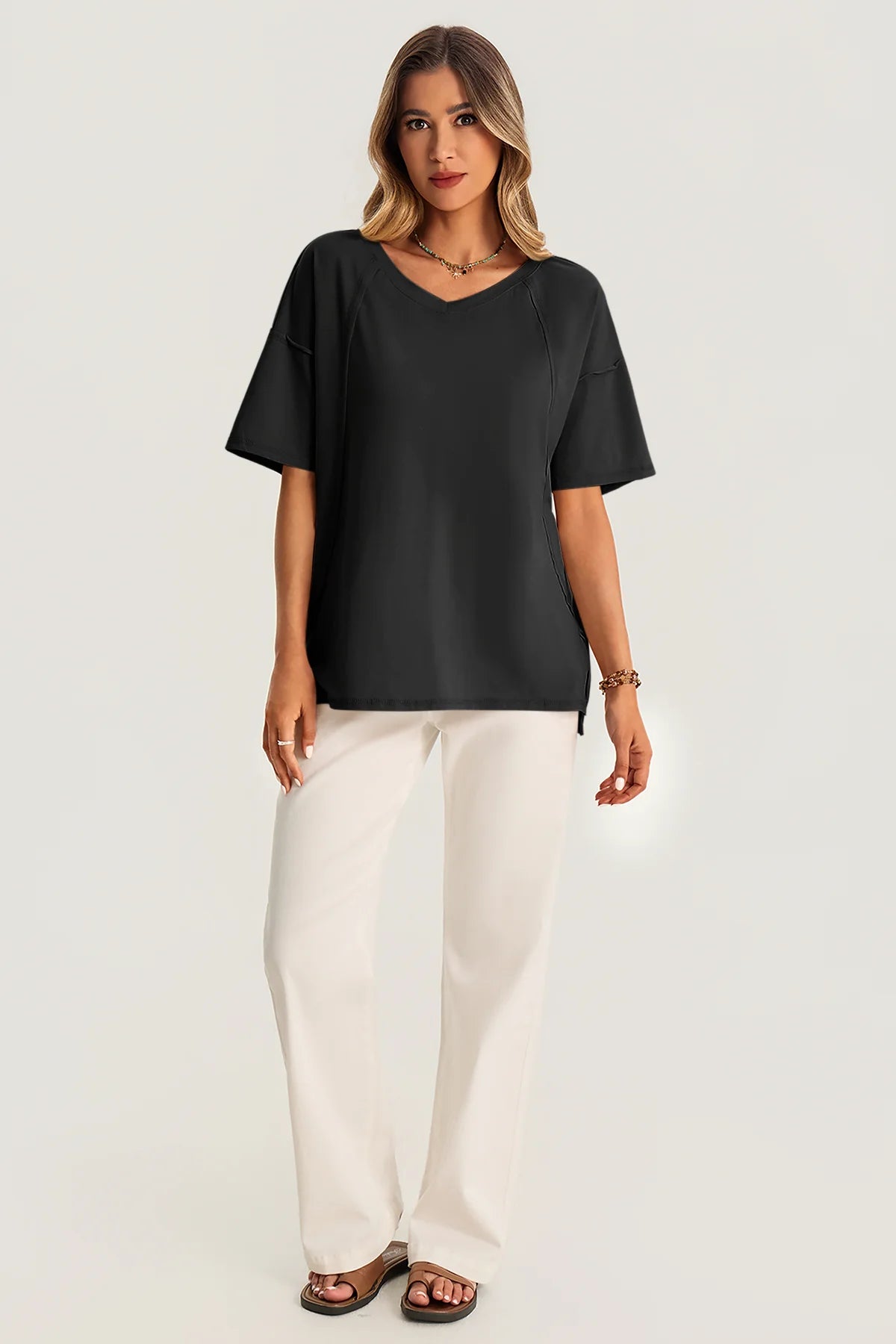 Womens Black Oversized T Shirts | CicyBell
