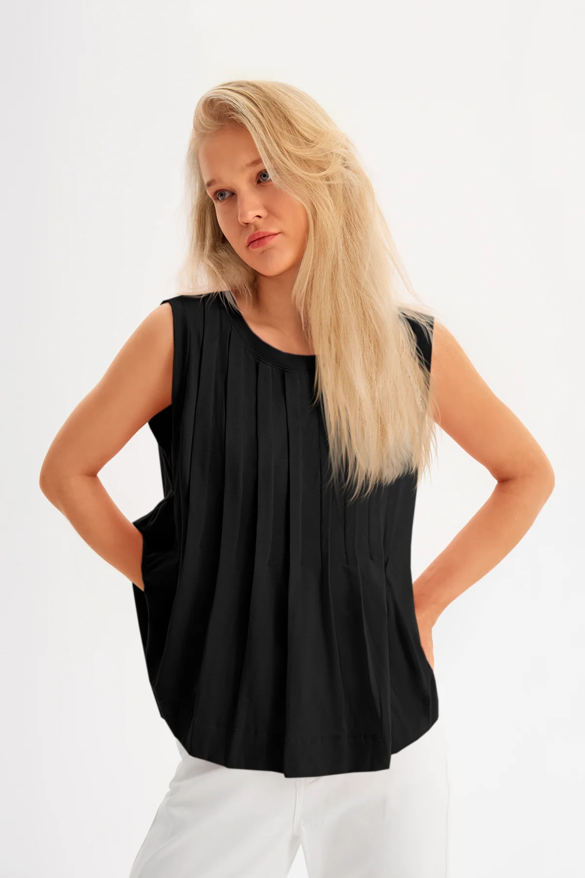 Cicy Bell Women's Peplum Flowy Tank Top2