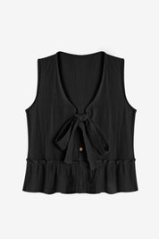 Womens  Black Babydoll Tank Tops | CicyBell