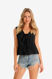 Cicy Bell Women's V-Neck Babydoll Tank Top1