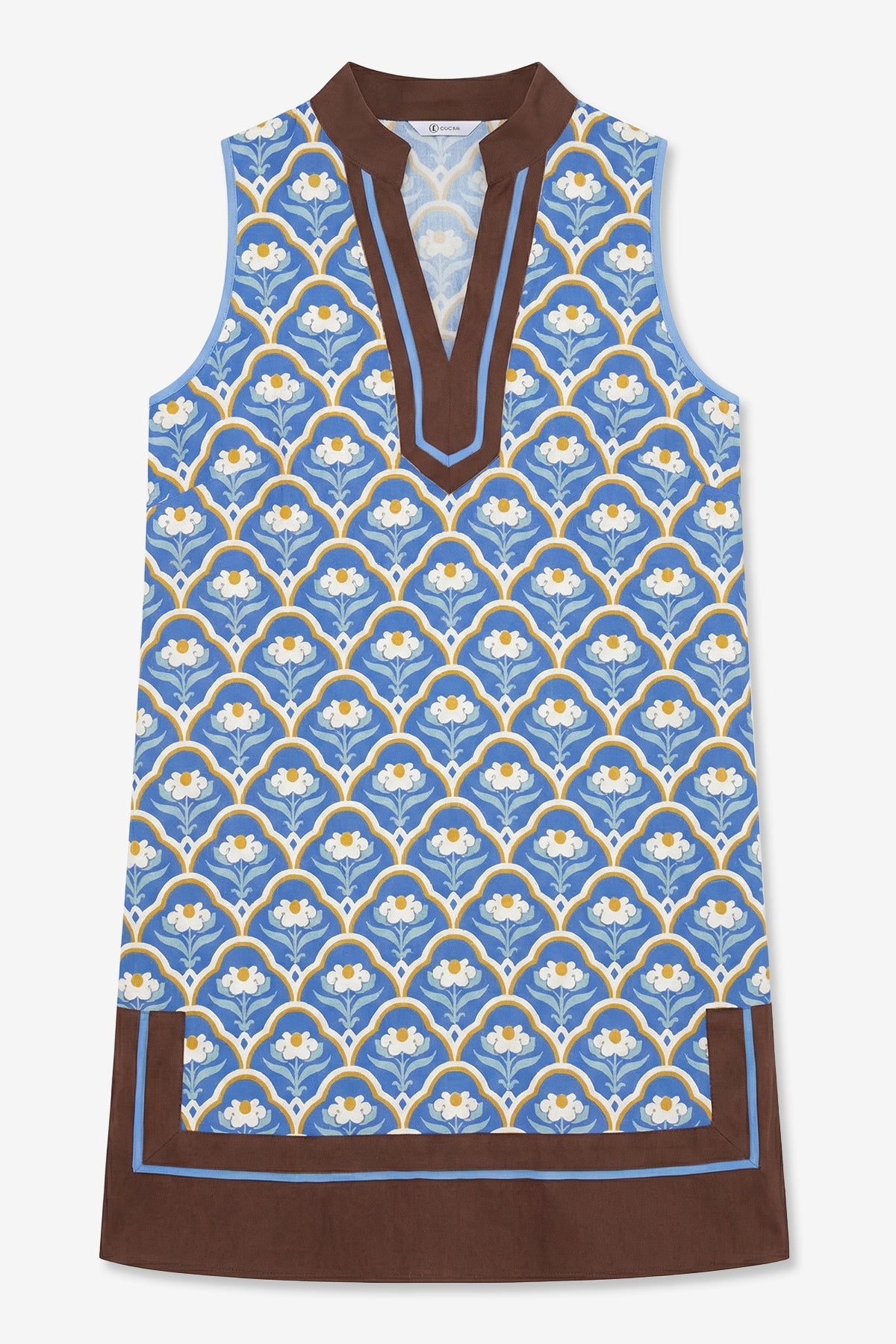 Womens Blue Summer Floral Printed Mini Dress  | CicyBell
