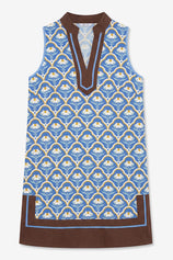 Womens Blue Summer Floral Printed Mini Dress  | CicyBell