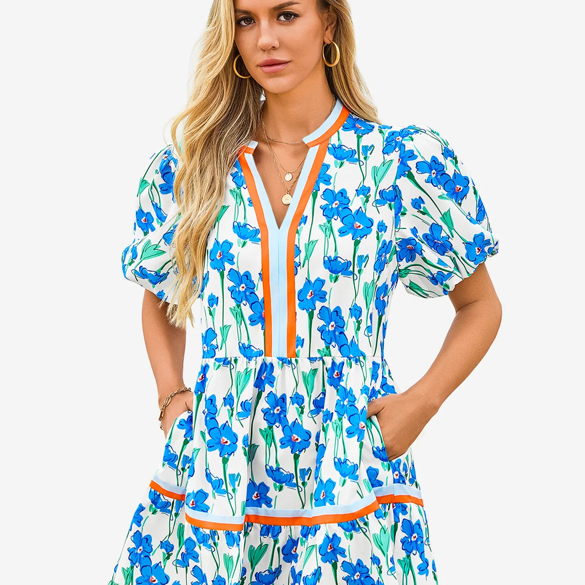 Cicy Bell Women's V-Neck Floral Mini Dress1