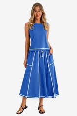 Womens Blue Summer 2 Piece Outfits | CicyBell