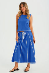 Womens Blue Summer 2 Piece Outfits | CicyBell