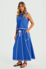 Womens Blue Summer 2 Piece Outfits | CicyBell