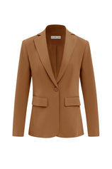 CICY BELL 0521 Womens Brown Casual Work Blazers