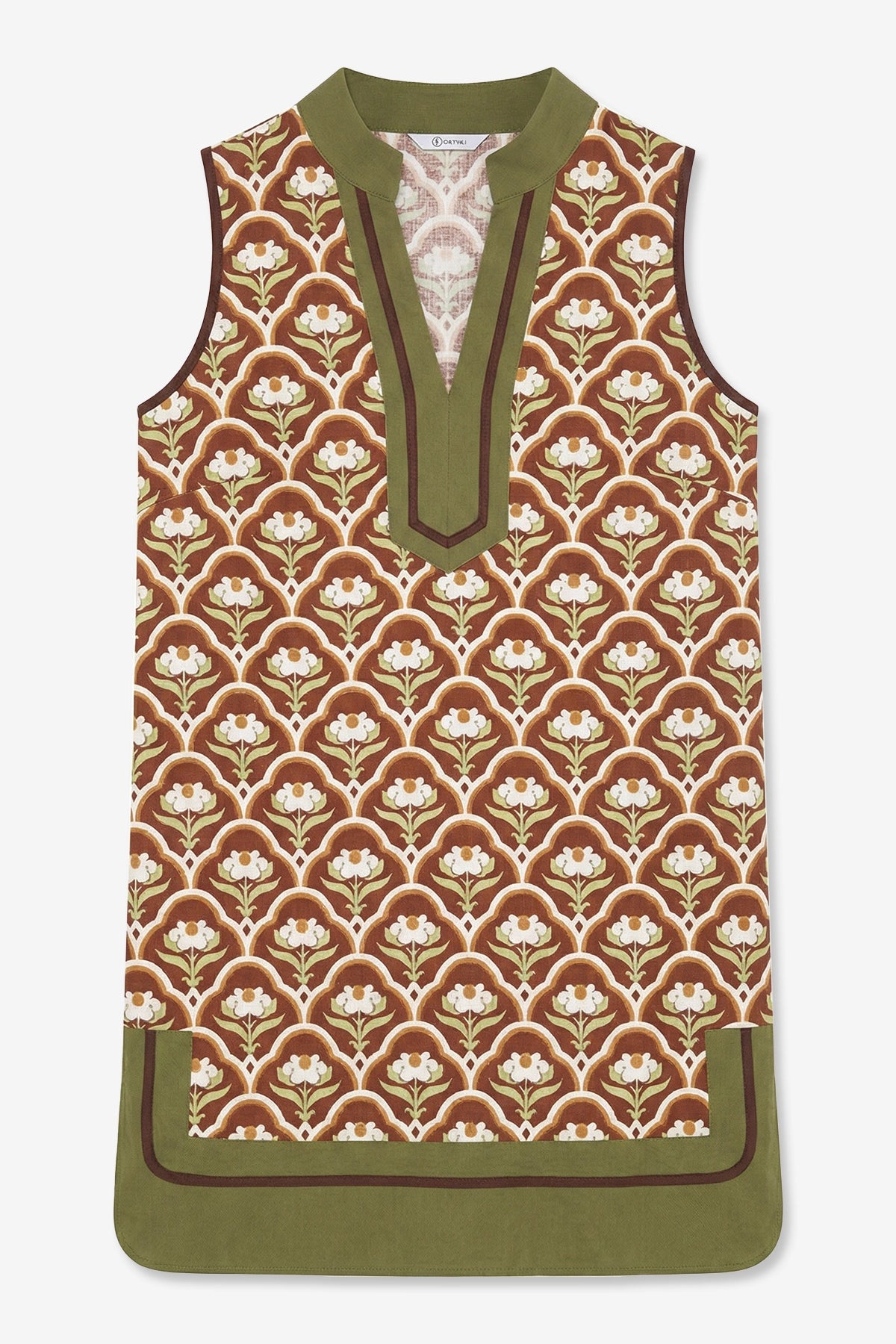 Womens Brown Summer Floral Printed Mini Dress  | CicyBell