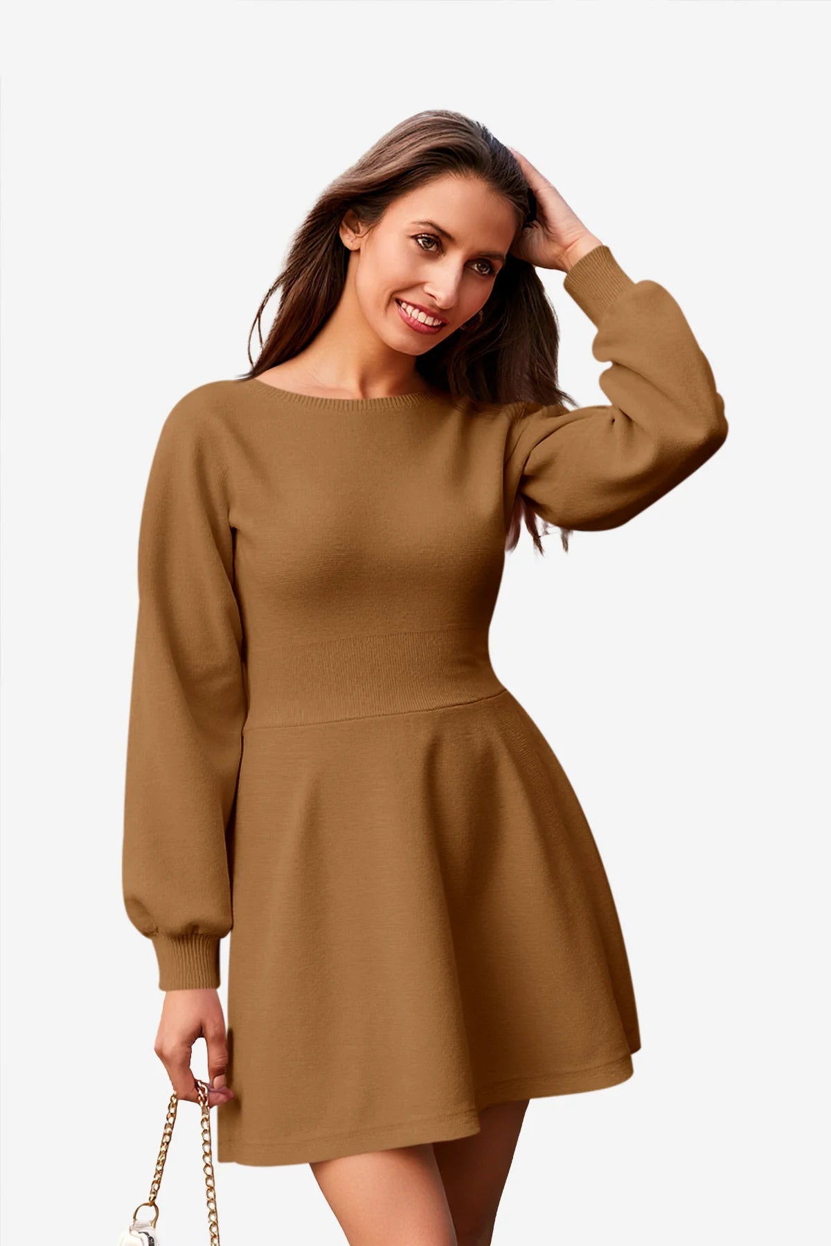 Cicy Bell Women's Puff Sleeve Sweater Dress1