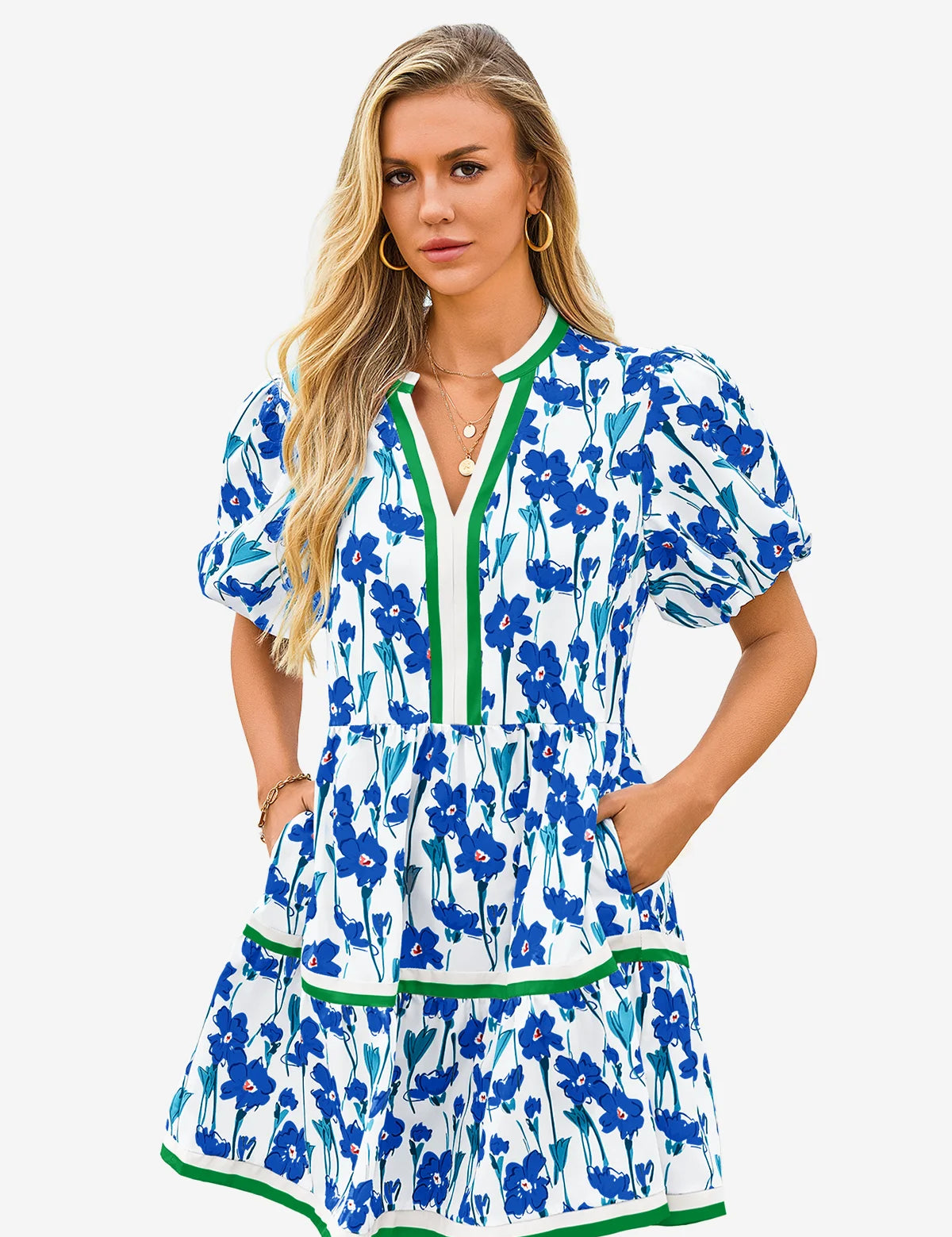 Cicy Bell Women's V-Neck Floral Mini Dress1