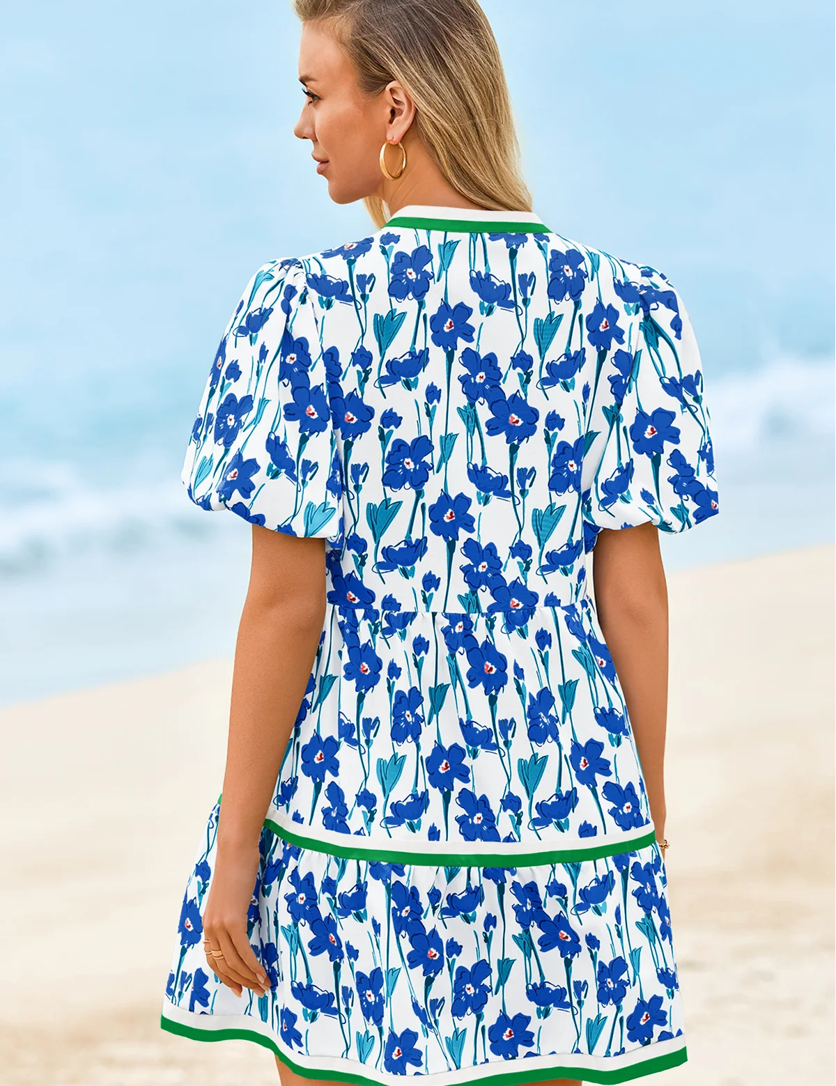 Cicy Bell Women's V-Neck Floral Mini Dress3