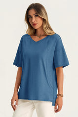 Womens Dark Blue Oversized T Shirts | CicyBell