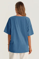 Womens Dark Blue Oversized T Shirts | CicyBell